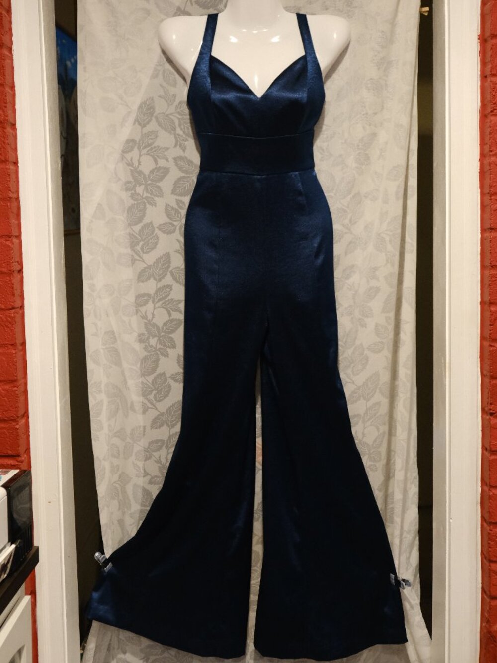Free People Blue Bell Bottom Jumpsuit | Retro Flare One Piece | Boho 70s Vibes
